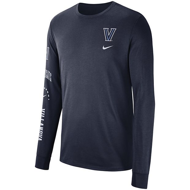 Men's Nike Heathered Gray Villanova Wildcats Arch Over Logo Performance T- Shirt