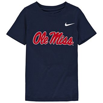 Preschool Nike Navy Ole Miss Rebels Logo Performance T-Shirt