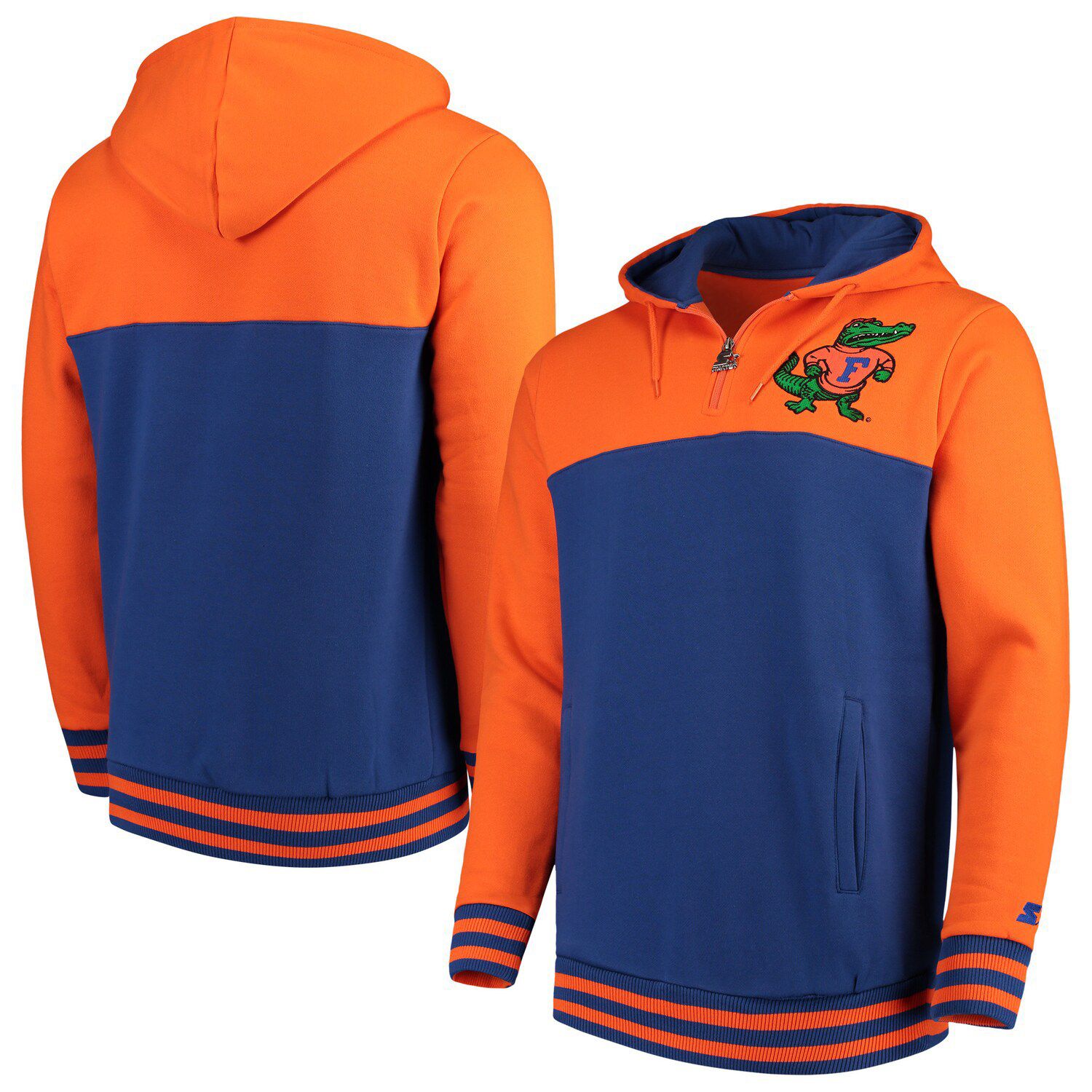 royal blue and orange hoodie