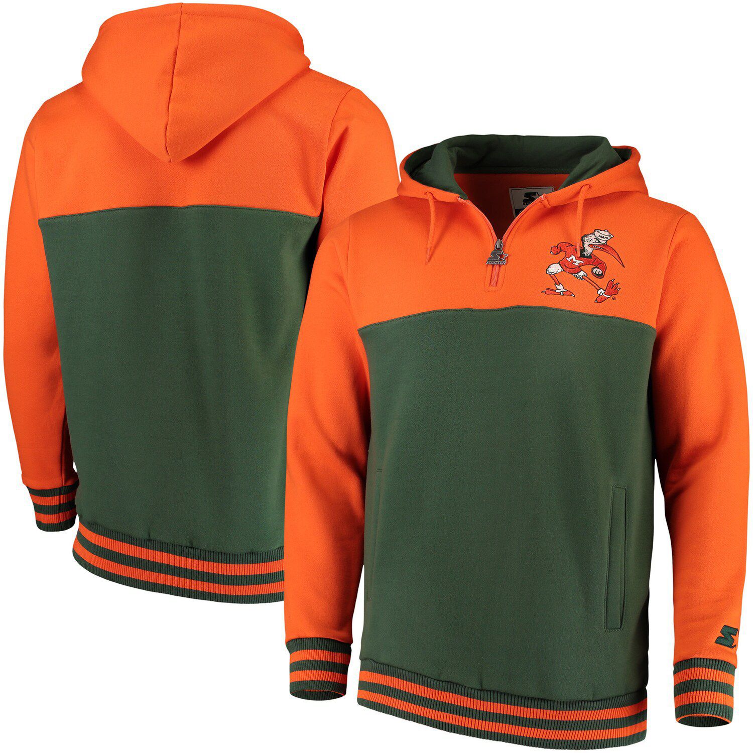 green and orange hoodie