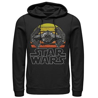 Men's Star Wars Tie Fighter Retro Halftone Sunset Hoodie