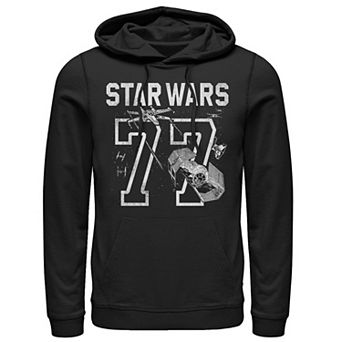Men's Star Wars '77 Collegiate Jersey Dog Fight Graphic Hoodie