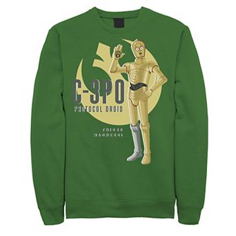 Men's Star Wars Galaxy Of Adventures C-3PO Droid Wave B1 Graphic Fleece Pullover