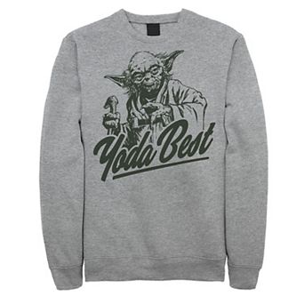 Men's Star Wars Yoda Best Outline Portrait Graphic Sweatshirt