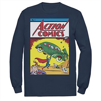 Men's DC Comics Superman No.1 Comic Cover Long Sleeve Graphic Tee