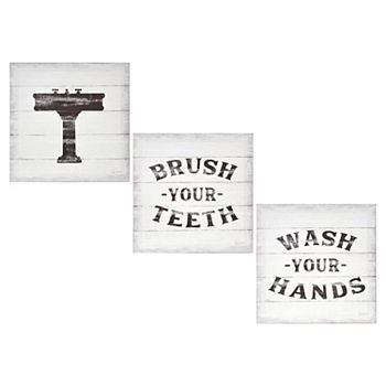 New View Gifts Bathroom Three Piece Canvas Set