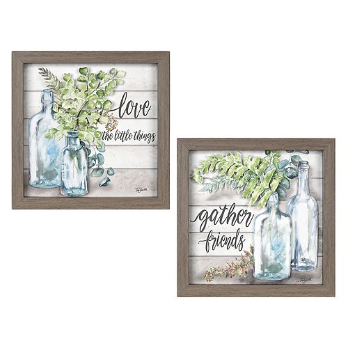 New View Gifts "Love The Little Things" Two Piece Canvas Set