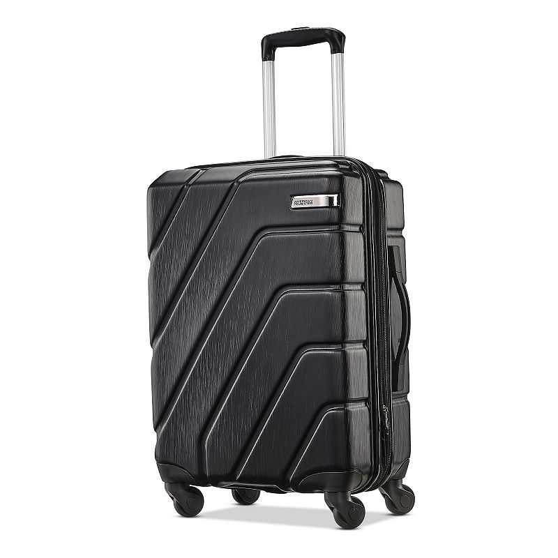 American Tourister Burst Trio Max Hardside Spinner Luggage, Black, 20 Carry