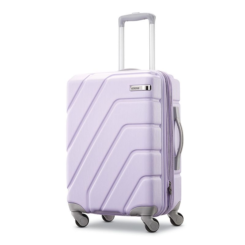 American Tourister Burst Trio Max Hardside Spinner Luggage, Lt Purple, 24 I