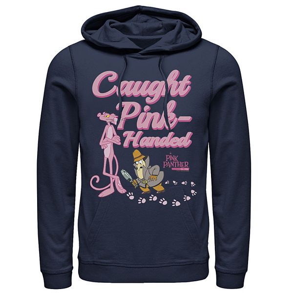 Men s Pink Panther Caught Pink Handed Graphic Hoodie