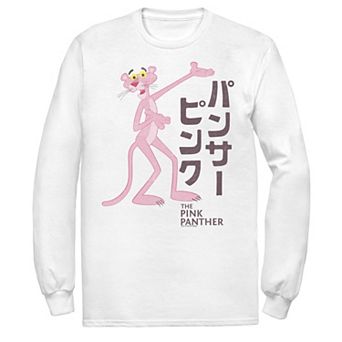 Men's Pink Panther Kanji Portrait Logo Long Sleeve Graphic Tee