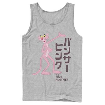Men's Pink Panther Kanji Portrait Logo Tank Top