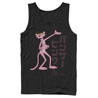 Men's Pink Panther Kanji Portrait Logo Tank Top