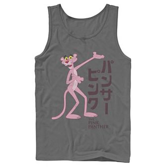Men's Pink Panther Kanji Portrait Logo Tank Top