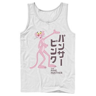 Men's Pink Panther Kanji Portrait Logo Tank Top
