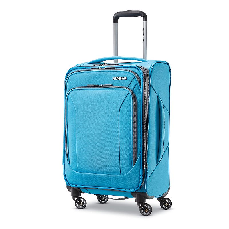 American Tourister Burst Max Trio Softside Spinner Luggage, Brt Blue, 21 Ca