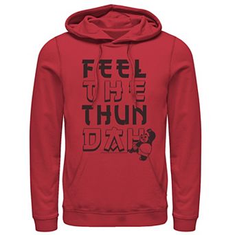 Men's Kung Fu Panda Feel the Thundah Word Stack Hoodie