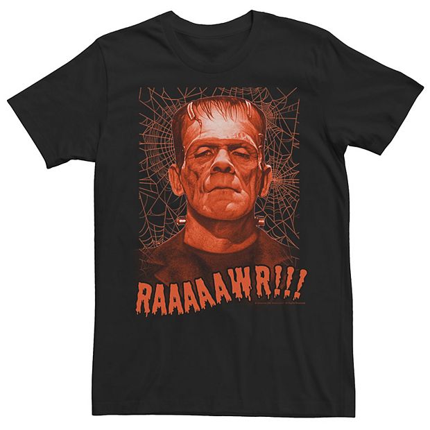 Men's Universal Monsters Frankenstein Raaaaawr Tee, Size: 3XL, Black