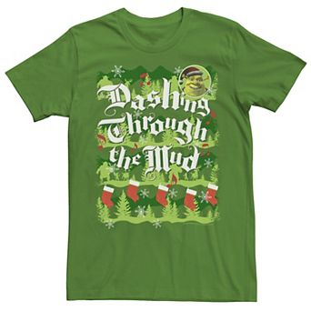 Men's Shrek Dashing Through the Mud Holiday Tee