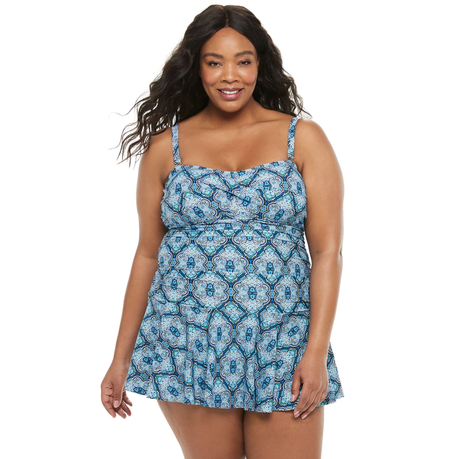 kohls plus size swimdress