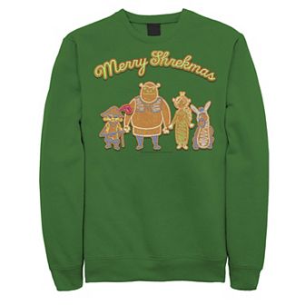 Men's Shrek Merry Shrekmas Group Shot Holiday Cookies Portrait Fleece