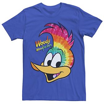 Men's Woody Woodpecker Tie Dye Portrait Graphic Tee
