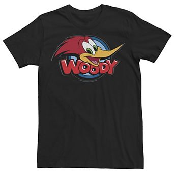 Men's Woody Woodpecker Head Shot Vintage Logo Tee
