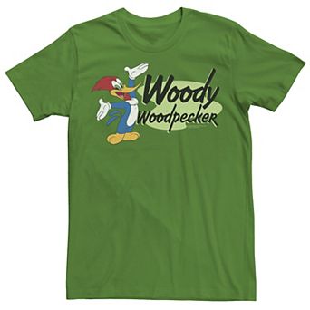Men's Woody Woodpecker Vintage Logo Portrait Graphic Tee