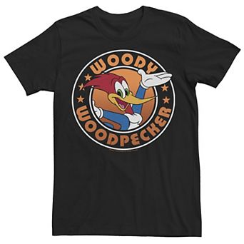 Men's Woody Woodpecker Circular Stamp Portrait Graphic Tee