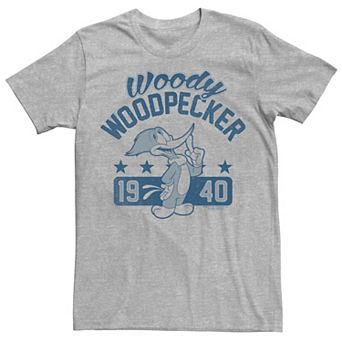 Men's Woody Woodpecker 1940 Blue Hue Banner Graphic Tee