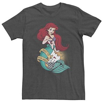 Men's Disney's The Little Mermaid Tattoo Style Quote Tee