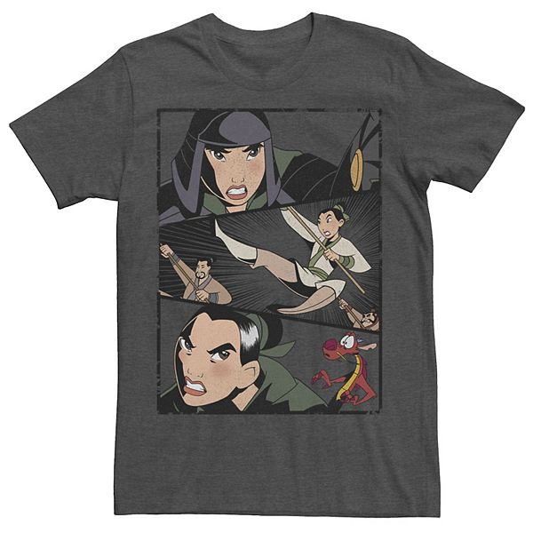 Men's Disney's Mulan Angry Warrior Princess Panel Tee