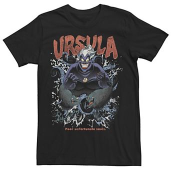 Men's Disney's The Little Mermaid Ursula Poor Unfortunate Souls Poster Tee