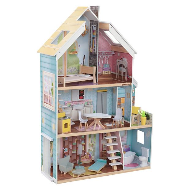 PERZOE Simulation Doll House Music And Light 3D Folding Early Education  Entertainment Baby Pretend Toy Cooking Coffee House Toy Baby Products