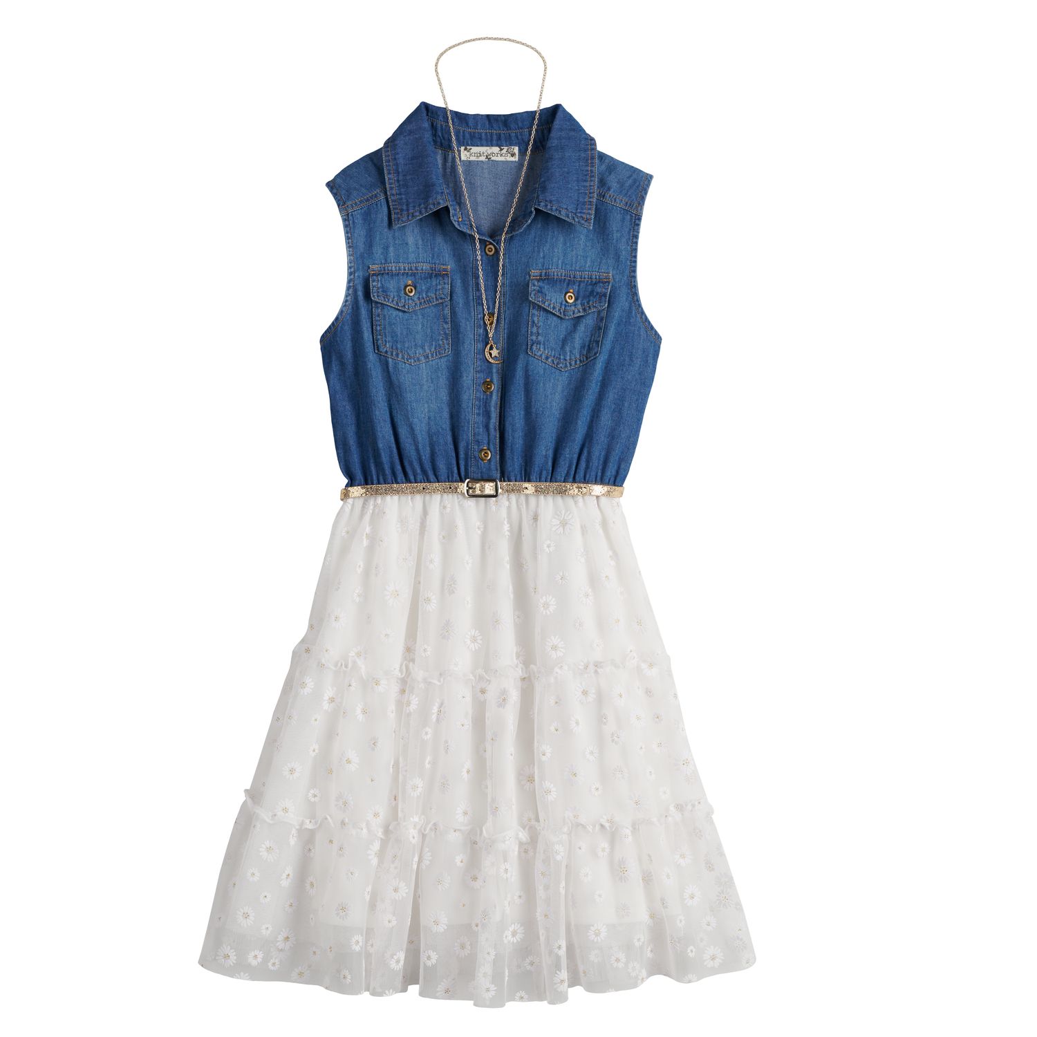 kohls girls white dress