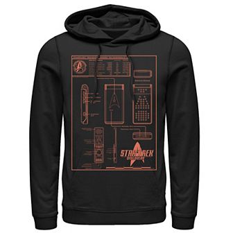 Men's Star Trek Discovery Communicator Schematics Poster Hoodie