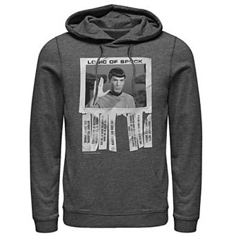 Men's Star Trek The Original Series Logic Of Spock Text Poster Hoodie