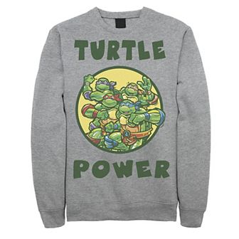 Men's Teenage Mutant Ninja Turtles Group Shot Turtle Power Text Sweatshirt