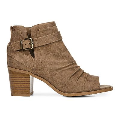 Kohls open toe booties best sale