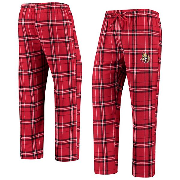 Men's Concepts Sport Red/Black Ottawa Senators Hillstone Flannel Pants