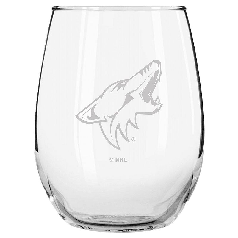 Arizona Coyotes 15oz. Etched Stemless Glass Tumbler, Multicolor