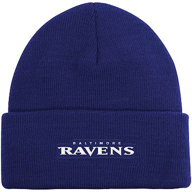 Youth Purple Baltimore Ravens Basic Cuffed Knit Hat