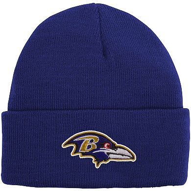 Youth Purple Baltimore Ravens Basic Cuffed Knit Hat