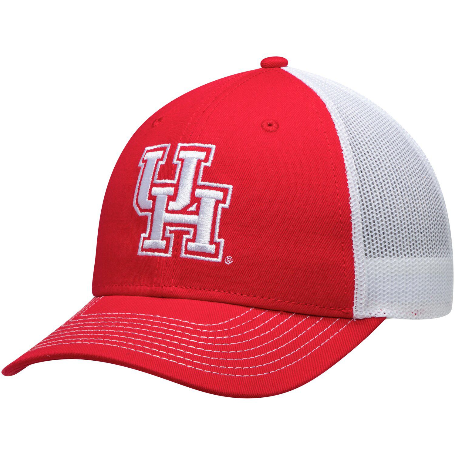Image for Unbranded Men's The Game Red Houston Cougars Benchmark Trucker Adjustable Snapback Hat at Kohl's.