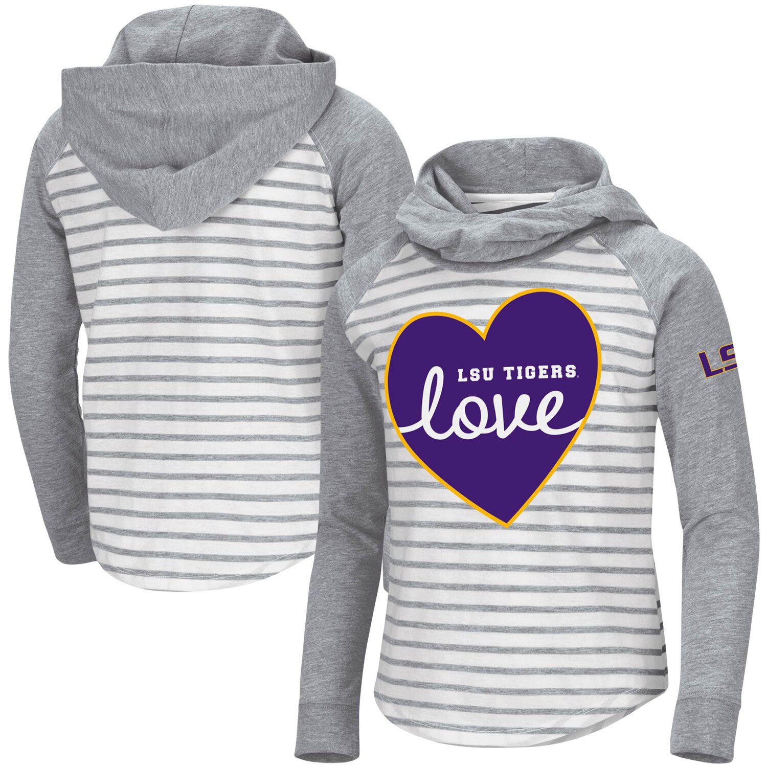 white lsu sweatshirt