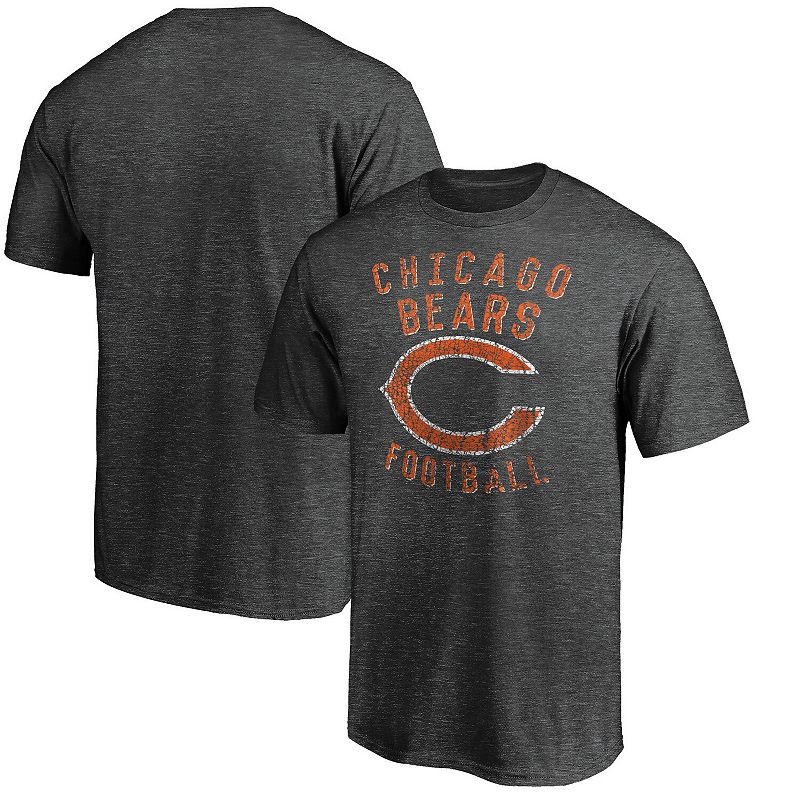 UPC 194321000112 product image for Men's Majestic Heathered Charcoal Chicago Bears Showtime Logo T-Shirt, Size: 2XL | upcitemdb.com