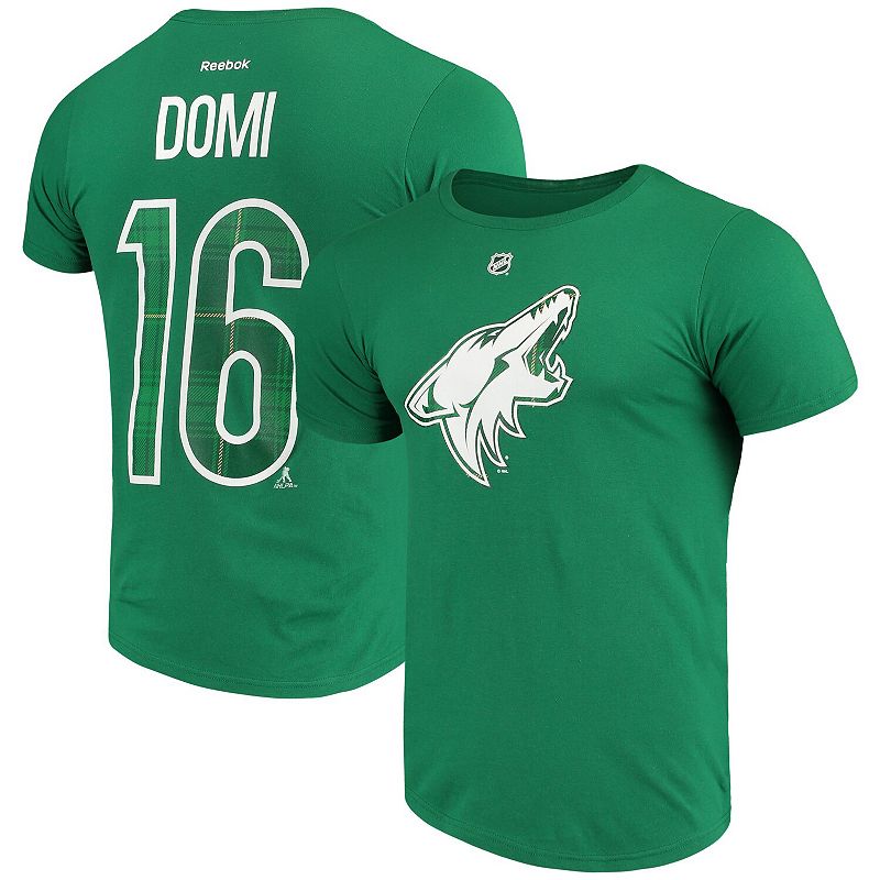 UPC 191026131707 product image for Men's Reebok Max Domi Kelly Green Arizona Coyotes St. Patrick's Day Name & Numbe | upcitemdb.com