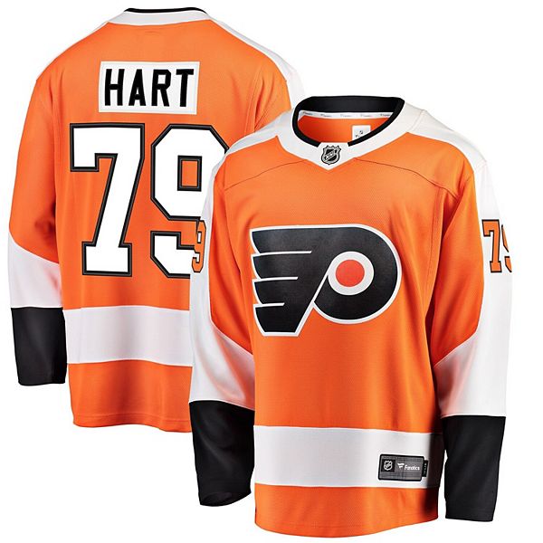 Outerstuff Youth Carter Hart Burnt Orange Philadelphia Flyers Home Premier Player Jersey Size: Small/Medium