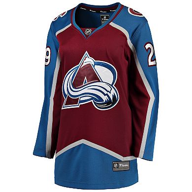 Women's Fanatics Nathan MacKinnon Maroon Colorado Avalanche Home Breakaway Jersey