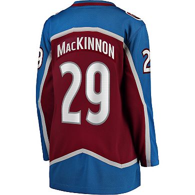 Women's Fanatics Nathan MacKinnon Maroon Colorado Avalanche Home Breakaway Jersey